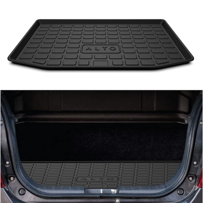 GFX Car Trunk Boot Mat for Maruti Suzuki Alto K10 2014–2021 – Waterproof | Anti-Slip | All-Weather Protection | Sleek Black