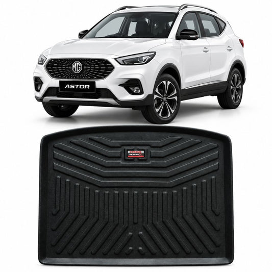 Techo X-Treme Custom Fit TPE Trunk Mat for MG Astor 2021+ | Tray Design | Raised Edges | Waterproof | All-Weather Boot Protection
