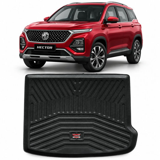 Techo X-Treme Custom Fit TPE Trunk Mat for MG Hector 2019+ | Tray Design | Raised Edges | Waterproof | All-Weather Boot Protection
