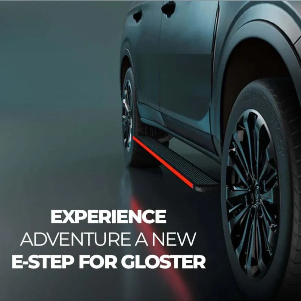 MG Motor Gloster 2020+ RGB Streamer Electric Side Step (App Controlled) | 300KG Load Capacity | Automatic Door Opening | 1.5 Second Extension | ADC-12 Aluminium Alloy 