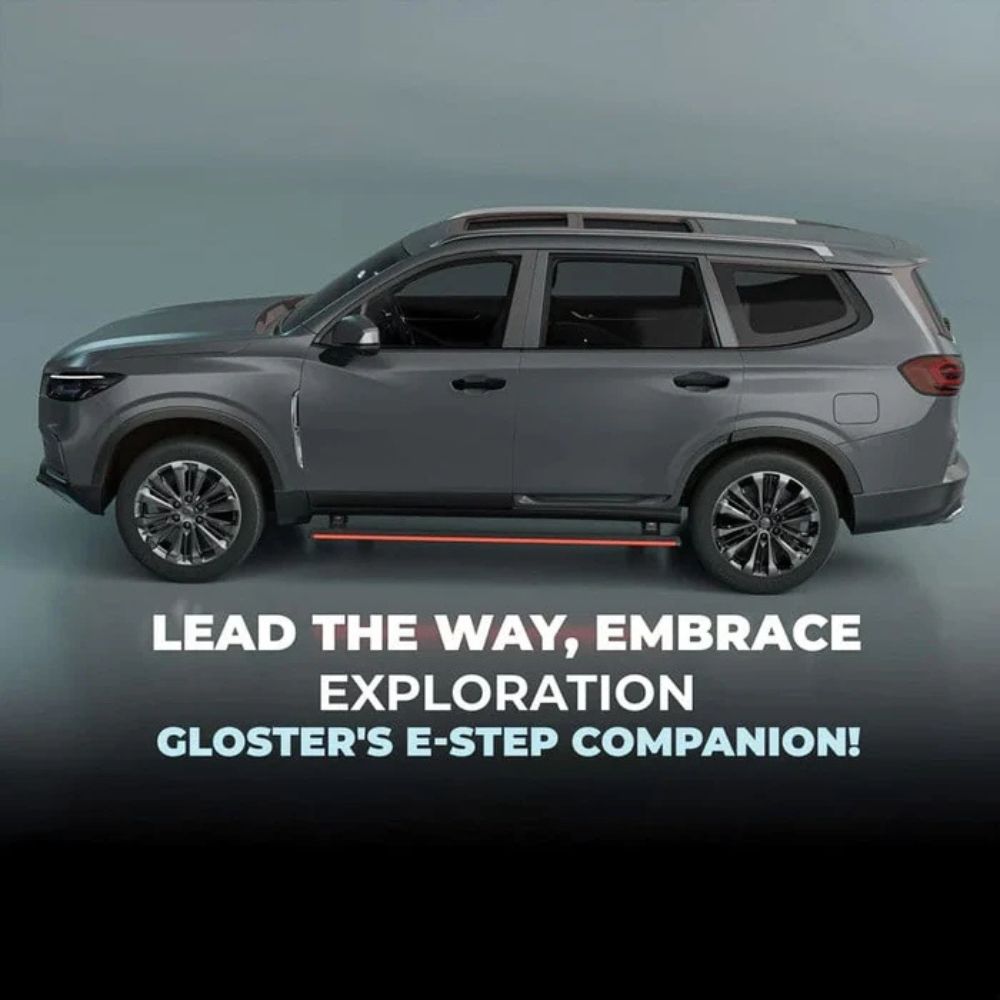 MG Motor Gloster 2020+ RGB Streamer Electric Side Step (App Controlled) | 300KG Load Capacity | Automatic Door Opening | 1.5 Second Extension 