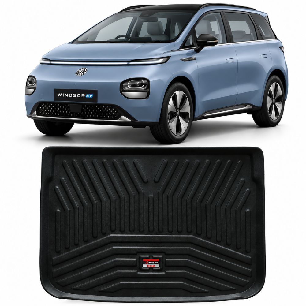 Techo X-Treme Custom Fit TPE Trunk Mat for MG Windsor EV 2025+ | Tray Design | Raised Edges | Waterproof | All-Weather Boot Protection