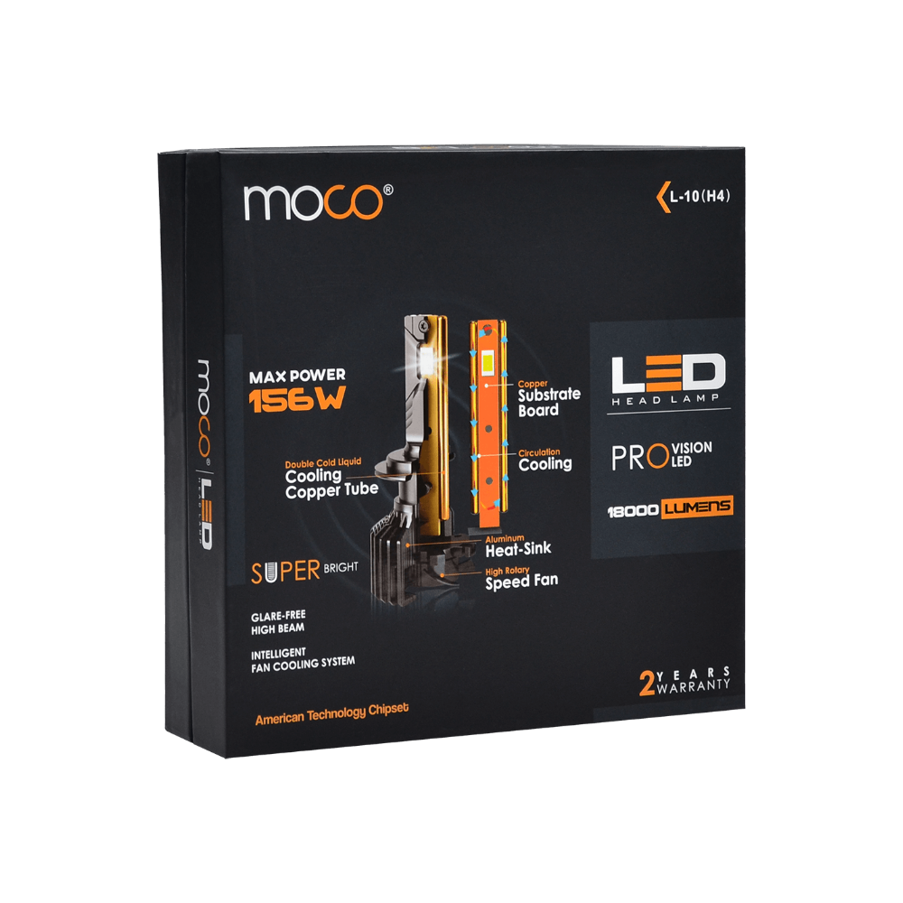 MOCO H4 Pro Vision Car LED Headlight 156W Super Bright Conversion Kit