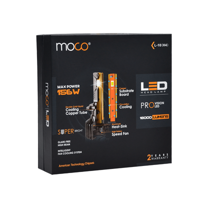 MOCO H4 Pro Vision Car LED Headlight 156W Super Bright Conversion Kit