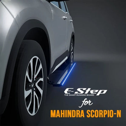 Mahindra Scorpio-N Electric Side Step with RGB Streamer Lights & App Control | 300KG Load Capacity | Automatic Opening | 1.5 Second Extension | ADC-12 Aluminium Alloy Body | 2 Years Warranty