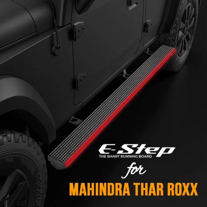 Mahindra Thar ROXX Electric Side Step with RGB Streamer Lights & App Control | 300KG Load Capacity | Automatic Opening | 1.5 Second Extension | ADC-12 Aluminium Alloy Body | 2 Years Warranty