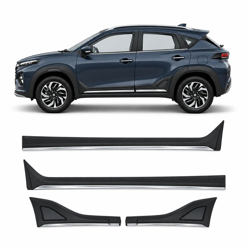 Frame And Cladding Techo Black Door Beading Maruti Fronx 2023+ Cladding Chrome