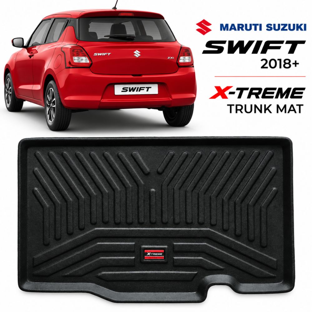 Techo X-Treme Custom Fit TPE Trunk Mat for Maruti Swift 2018+ | Tray Design | Raised Edges | Waterproof | All-Weather Boot Protection
