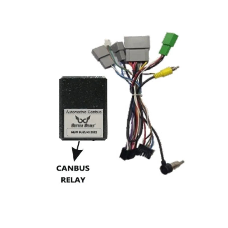 Maruti Suzuki 2017–22 Plug-and-Play CANBUS Decoder with Wiring Harness for OEM Info Retention.