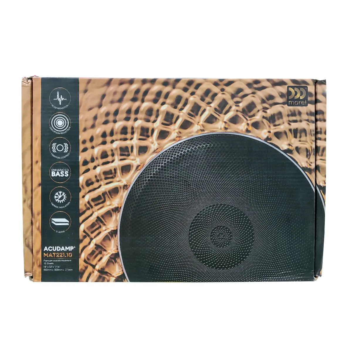 Morel ACUDAMP MAT221.10 2.1mm Sound Damping Sheets Pack of 10 for Car Audio Vibration Control.