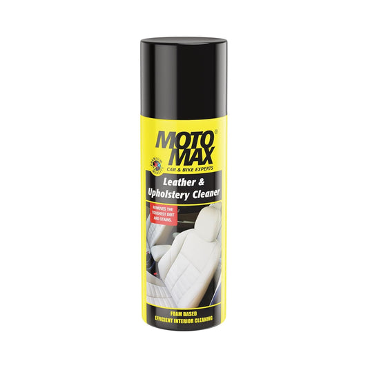 Motomax leather and upholstery cleaner 200ml used for cleaning car seats interior surfaces including leather vinyl carpets roof lining and plastic parts