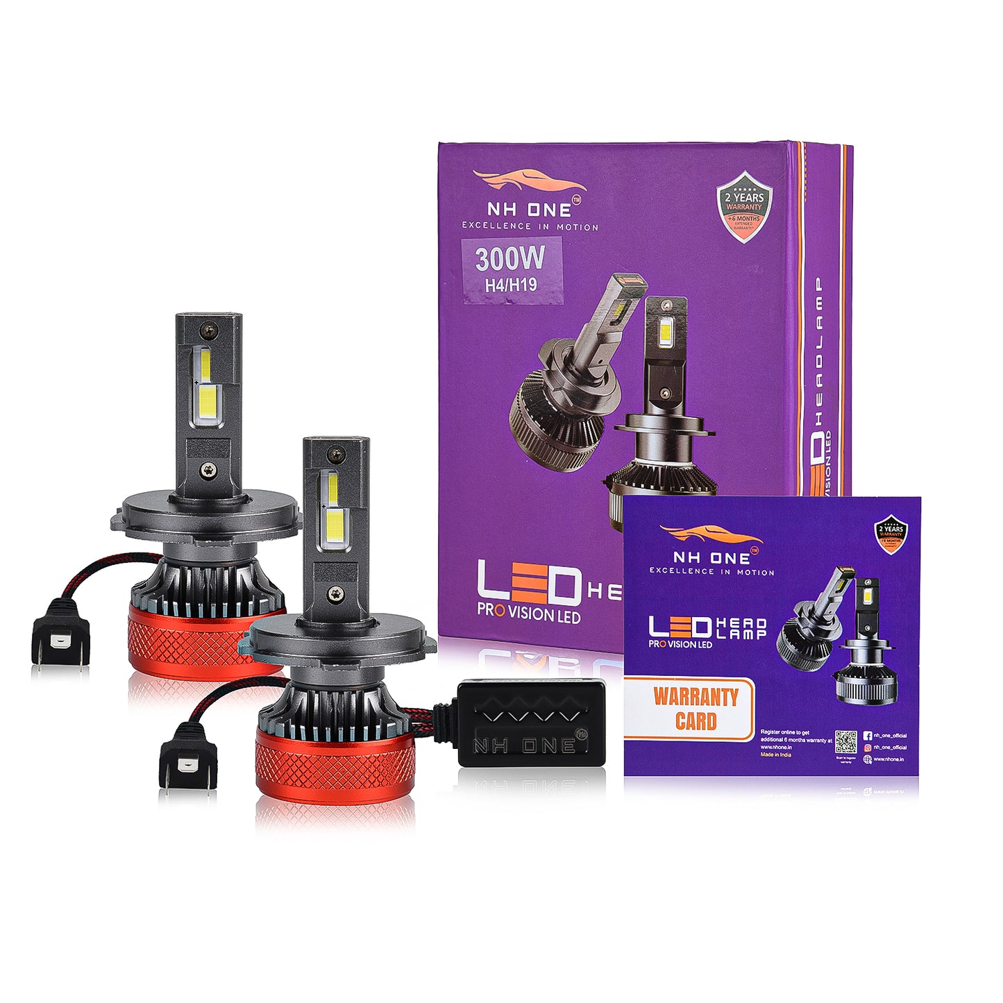NH ONE 300W Pro Vision H4 H19 LED Headlight Bulb Extreme Brightness Series