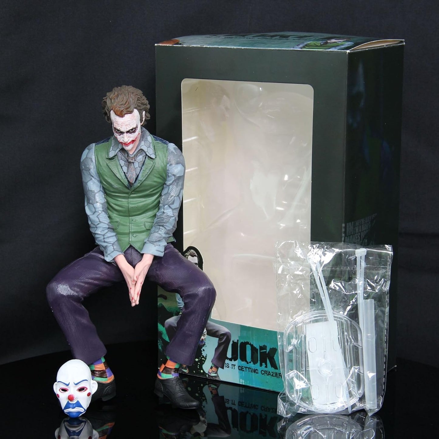 NH ONE Joker Action Figure 24cm | Mask Sitting Decor Statue