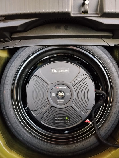 Nakamichi NBW1150A Spare Wheel Active Subwoofer with Built-in Amplifier | 11 Inch | 1000W Max Power