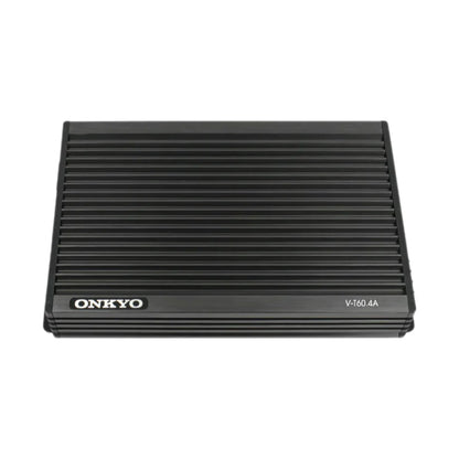 Onkyo V-T60.4A 4-Channel Class AB Car Audio Amplifier for High-Fidelity Sound Upgrades.