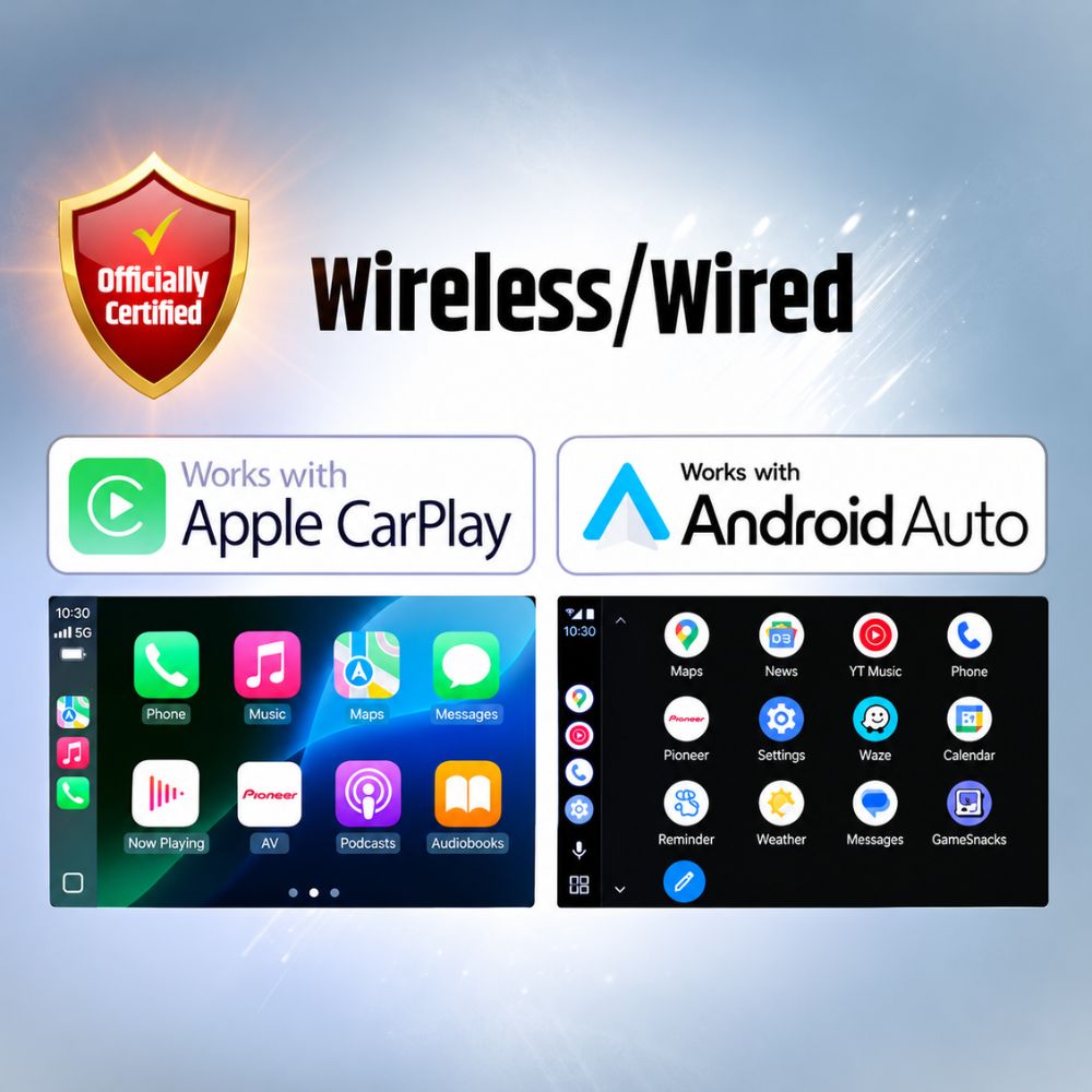 Pioneer DMH-AP6850BT 9-Inch Multimedia AV Receiver | 4GB RAM + 64GB ROM | Wireless CarPlay & Android Auto | Wireless WebLink Cast | 13-Band EQ | 2 Years Warranty