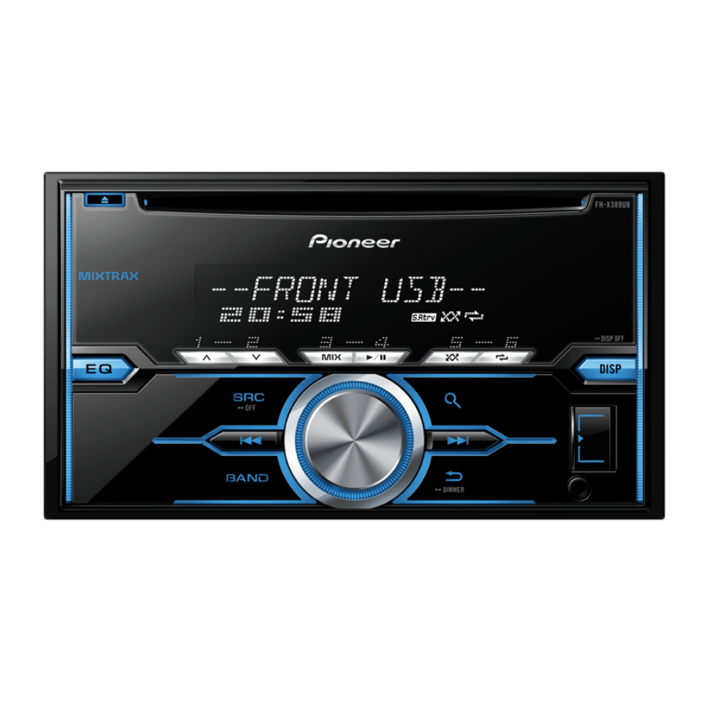 Pioneer FH-X389UB Double DIN head unit with USB AUX and high power 4x50W output