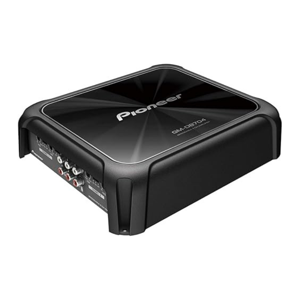 Pioneer GM-D8704 4-Channel Class FD Bridgeable Car Amplifier with 1200W Max Power.