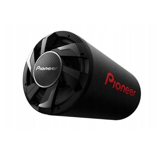 Pioneer TS-WX300TA 12 inch active bass tube subwoofer with built-in amplifier delivering 1300W max and 350W RMS deep bass for cars