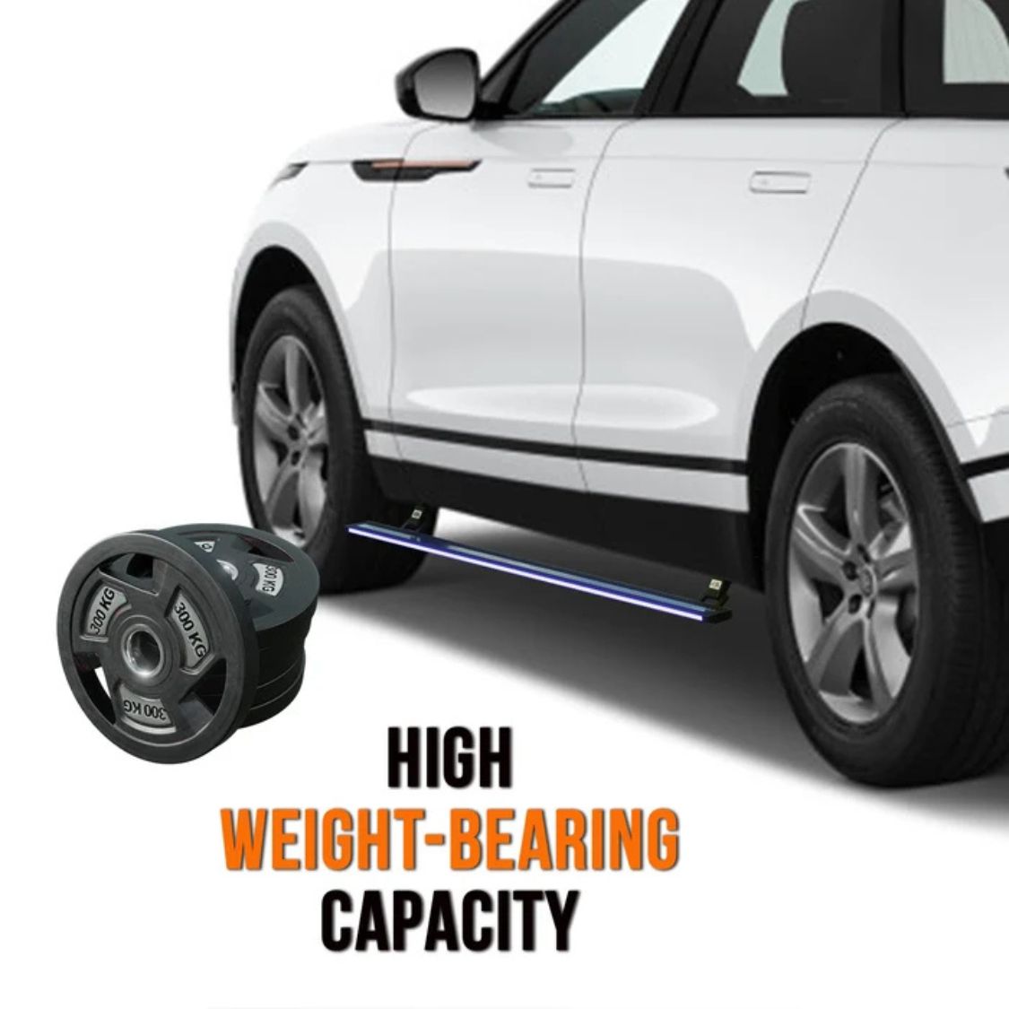 Range Rover Velar 2021–2023 RGB Electric Side Step (App Controlled) | 300KG Load Capacity | Automatic Opening | 1.5 Second Extension | ADC-12 Aluminium Alloy Body 