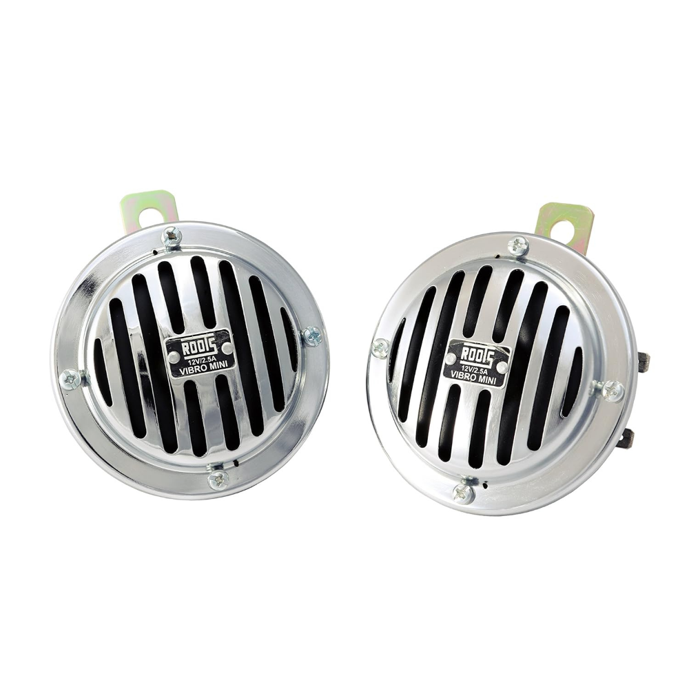 Roots Vibromini horn set of 2 with compact design delivering dual tone loud and clear sound for cars with durable construction