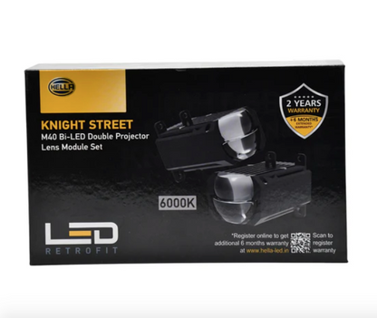 HELLA Knight Street M40 – Rectangle Module Dual Beam Set | High-Performance LED/ Halogen Auxiliary Lights for Cars, SUVs & Commercial Vehicles