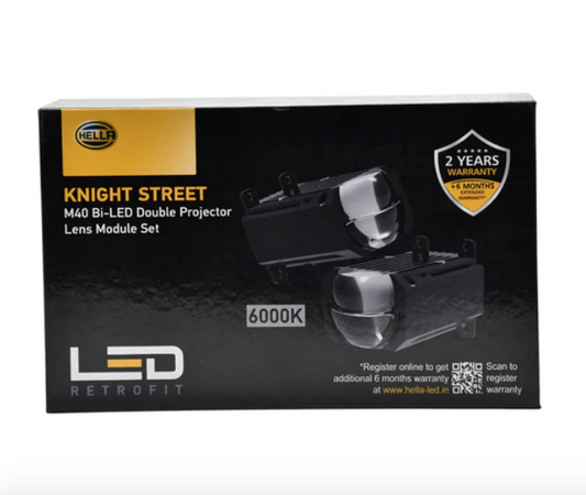 HELLA Knight Street M40 – Rectangle Module Dual Beam Set | High-Performance LED/ Halogen Auxiliary Lights for Cars, SUVs & Commercial Vehicles