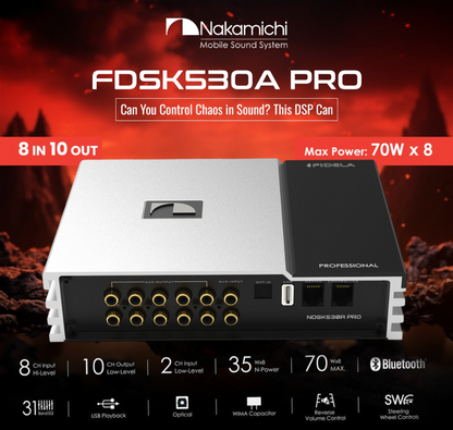 Nakamichi FDSK530A PRO — Fidela by Nakamichi DSP Power Amplifier (8-IN / 10-OUT)