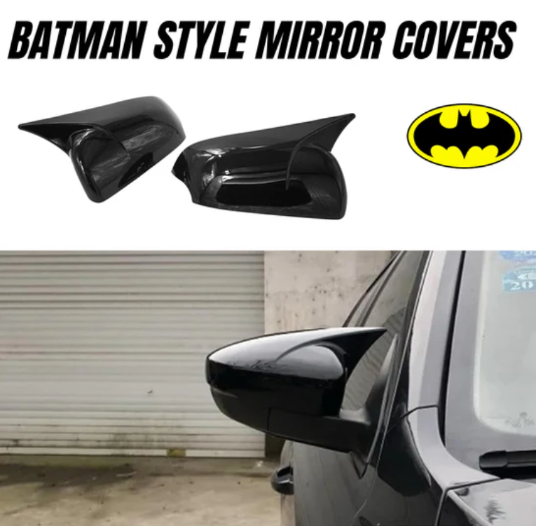 Batman Style Mirror Caps Cover for Hyundai Venue | Stylish Protection | Sleek Black