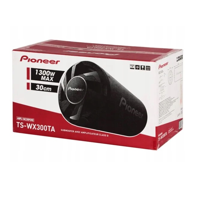 Pioneer TS-WX300TA 12″ Active Bass Tube Subwoofer (1300W Max / 350W RMS)