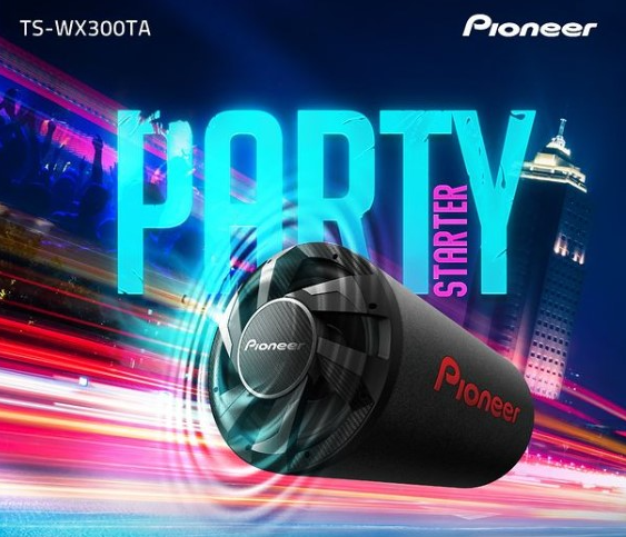 Pioneer TS-WX300TA 12″ Active Bass Tube Subwoofer (1300W Max / 350W RMS)