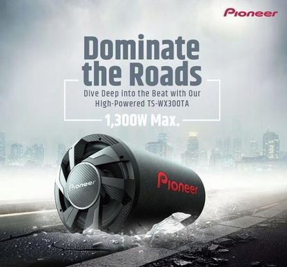 Pioneer TS-WX300TA 12″ Active Bass Tube Subwoofer (1300W Max / 350W RMS)