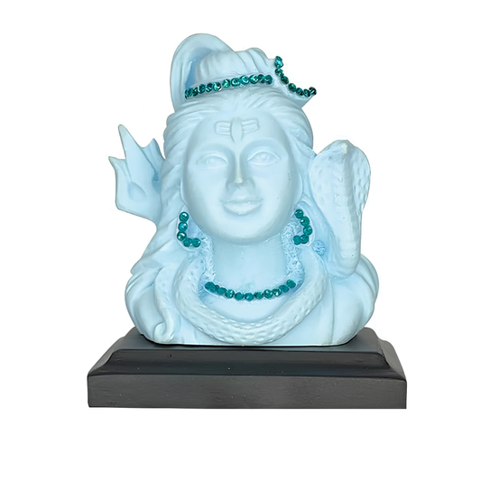 Shiva Idol in White Color for Car Dashboard