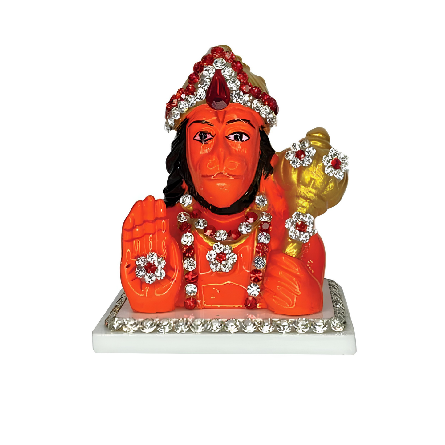 Sinduri Hanuman Idol Statue for Car Dashboard