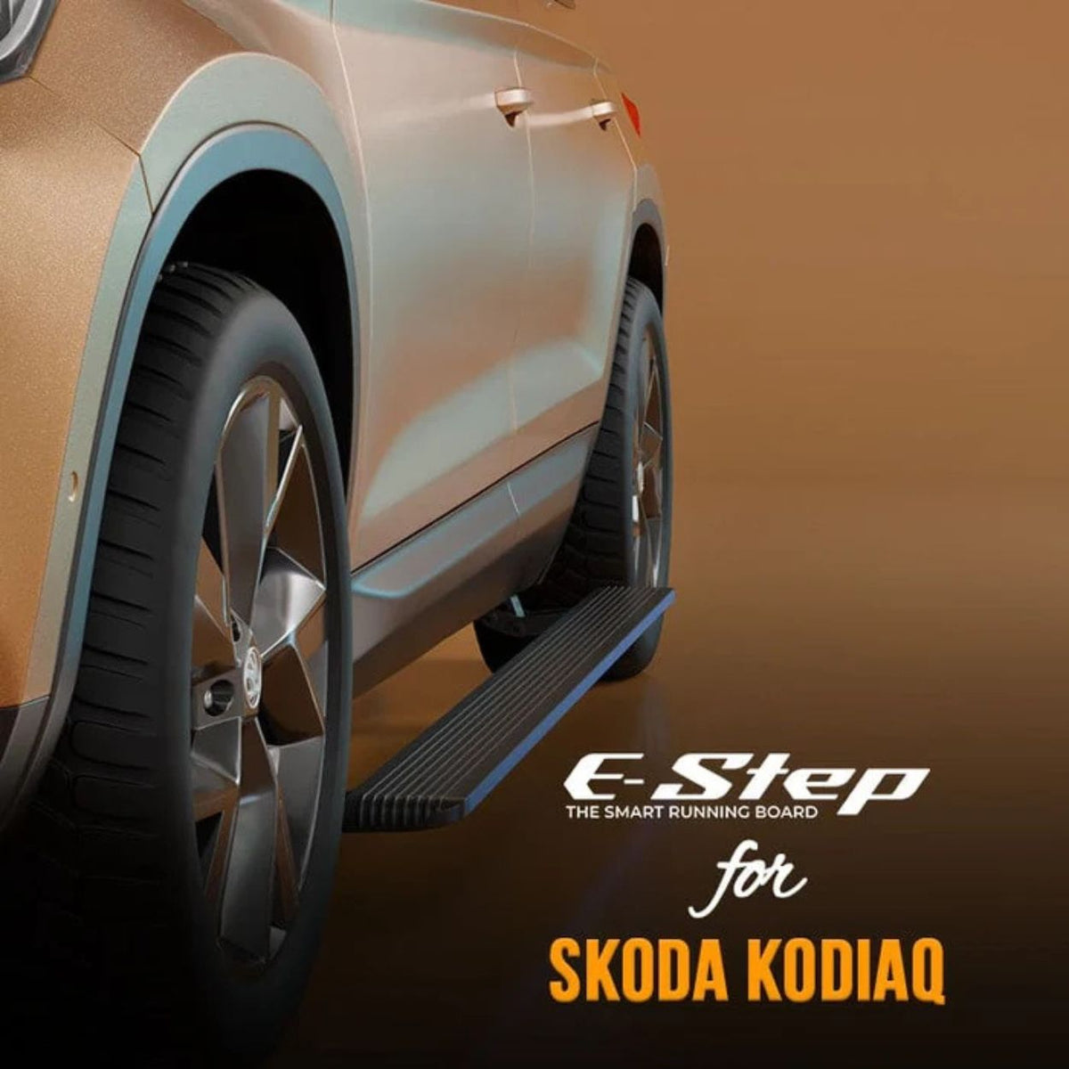 Skoda Kodiaq 2017–2022 RGB Streamer Electric Side Step (App Controlled) | 300KG Load Capacity | Automatic Opening | 1.5 Second Extension | ADC-12 Aluminium Alloy Body 