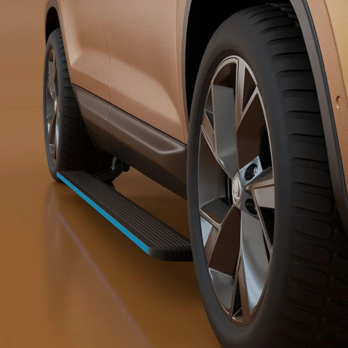 Skoda Kodiaq 2017–2022 RGB Streamer Electric Side Step (App Controlled) | 300KG Load Capacity | Automatic Opening | 1.5 Second Extension | ADC-12 Aluminium Alloy Body | 2 Years Warranty