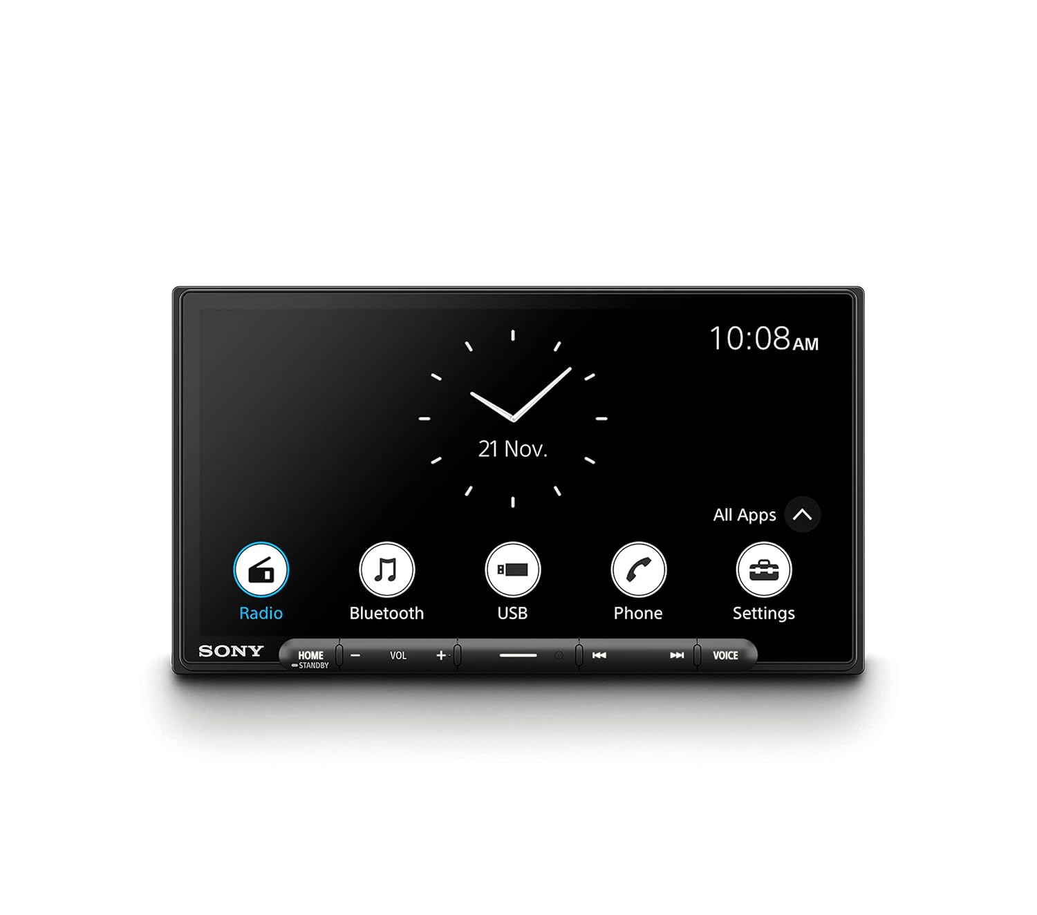 Sony XAV-AX6000 6.95 inch capacitive touch screen digital media receiver with wireless Android Auto Apple CarPlay and HDMI port