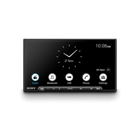 Sony XAV-AX6000 6.95 inch capacitive touch screen digital media receiver with wireless Android Auto Apple CarPlay and HDMI port
