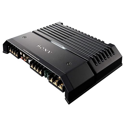 Sony XM-GS4 Multi-Channel Car Amplifier in Black with High-Resolution Audio Support.