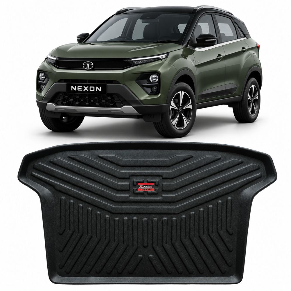 Techo X-Treme Custom Fit TPE Trunk Mat for Tata Nexon 2020+ | Tray Design | Raised Edges | Waterproof | All-Weather Boot Protection
