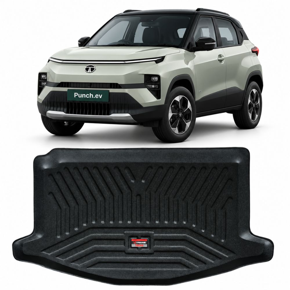 Techo X-Treme Custom Fit TPE Trunk Mat for Tata Punch EV 2023+ | Tray Design | Raised Edges | Waterproof | All-Weather Boot Protection
