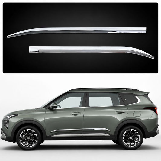 Techo Car Door Side Beading for Kia Carens Clavis 1st Gen 2025 Onwards | Full Chrome Body Side Moulding

