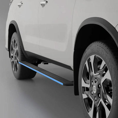 Toyota Fortuner 2016+ Electric Side Step | With RGB Streamer Lights or Without RGB | 300KG Load 