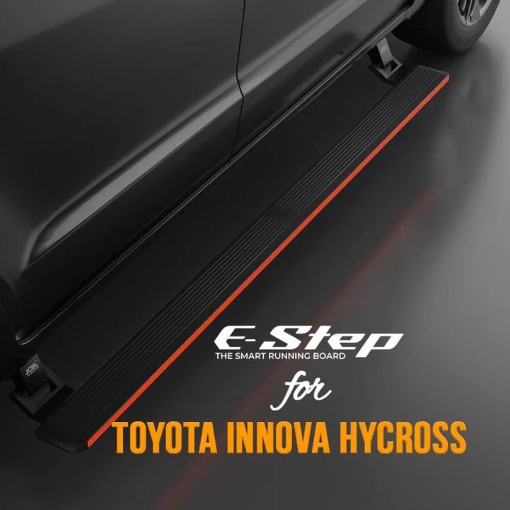 Toyota Innova Hycross 2022+ With RGB Electric Side Step (App Controlled) and Without RGB | 300KG Load Capacity | Automatic Door Opening | 1.5 Second Extension | 2 Years Warranty