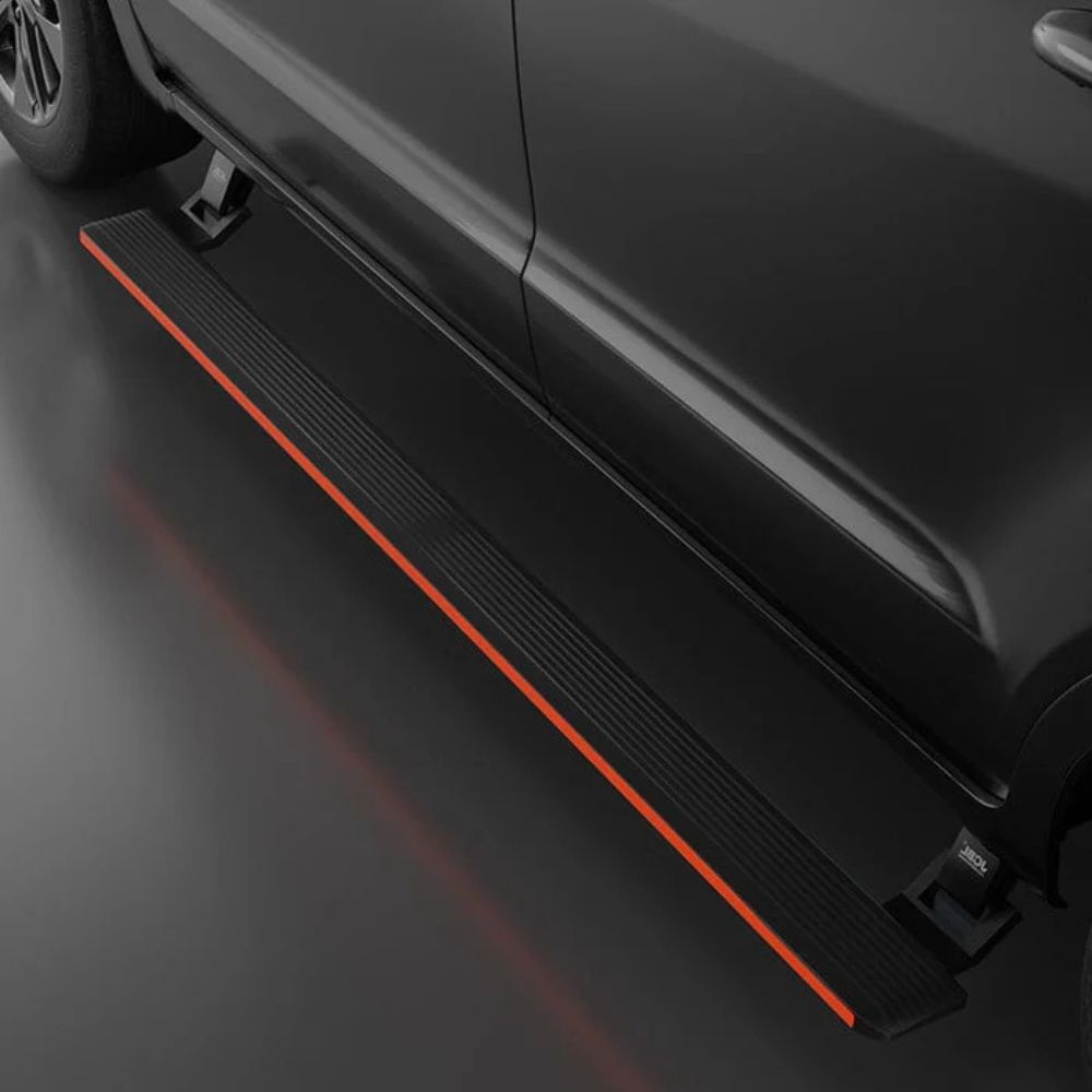 Toyota Innova Hycross 2022+ With RGB Electric Side Step (App Controlled) and Without RGB | 300KG Load Capacity | Automatic Door Opening | 1.5 Second Extension | 2 Years Warranty