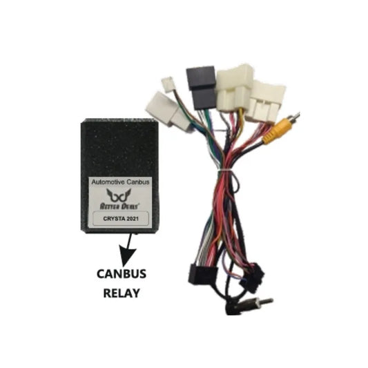 Toyota Innova Crysta 2021+ CANBUS Decoder and Power Harness for Factory Information Retention.