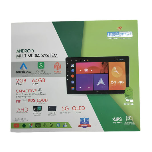 UNO Minda WTUNES-232MAACP 9-Inch Android Player | 2GB RAM + 64GB ROM | QLED | Wireless Apple CarPlay & Android Auto | AHD Camera Support