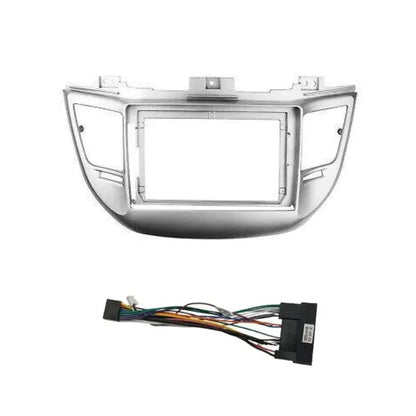 Android Stereo Frame 9 Inch for Hyundai Tucson with Wiring Harness | OEM Dashboard Fascia Kit | Perfect Fit Installation