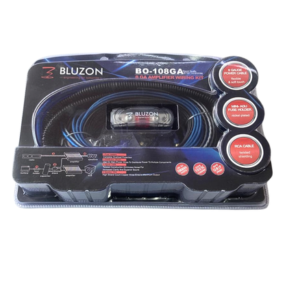 Bluzon | 4 Gauge Amplifier Wiring Kit | 2800W | Pure Copper | Complete Car Audio Installation Kit