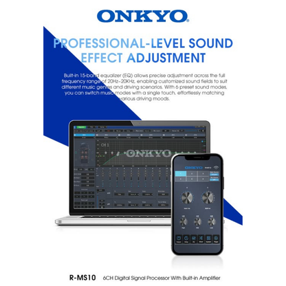 Onkyo R-MS10 – 6-Channel DSP Amplifier with Bluetooth & 15-Band EQ